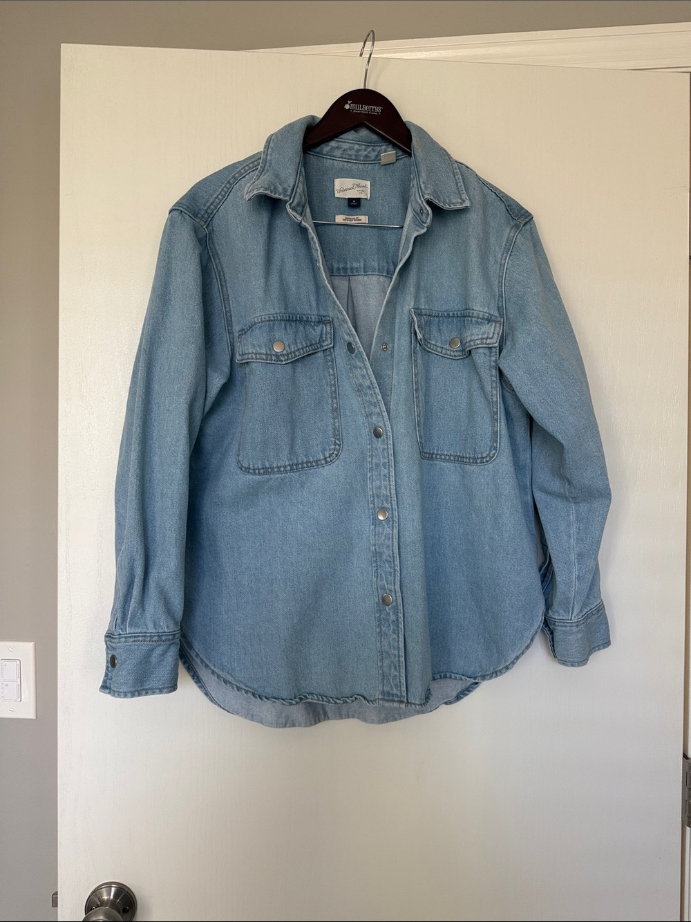 Universal Thread Light Blue Denim Button-Down Shirt